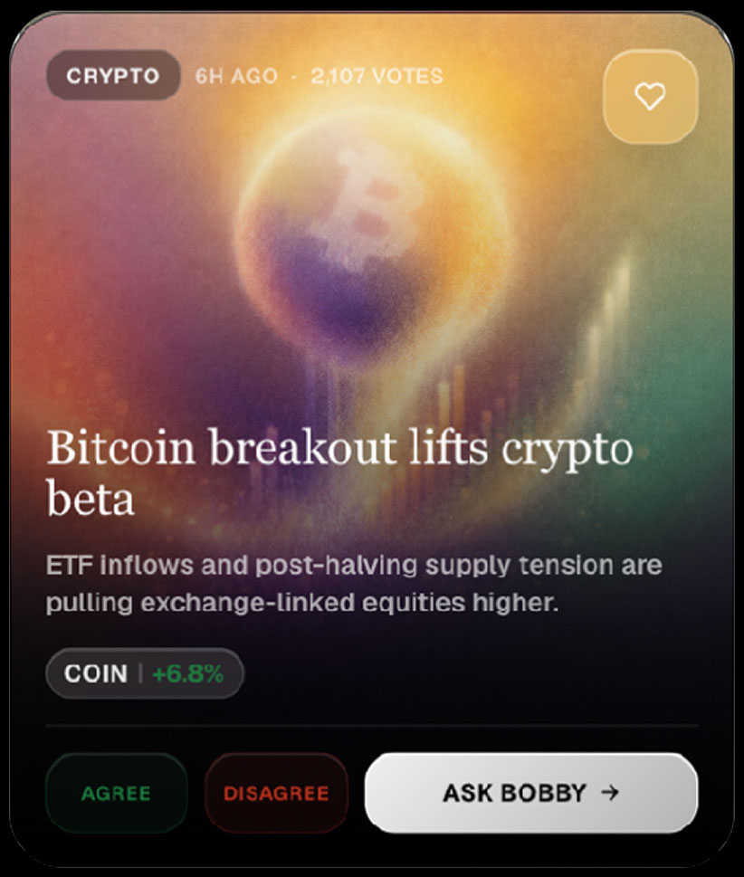 Bitcoin breakout hot trades card