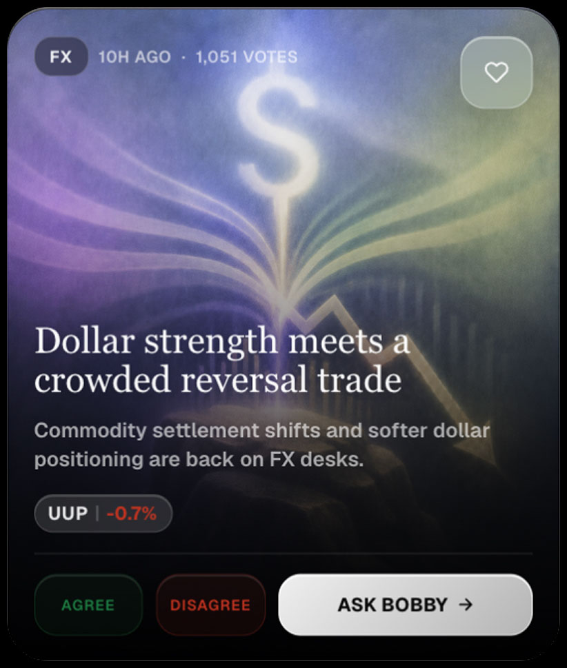 Dollar strength hot trades card