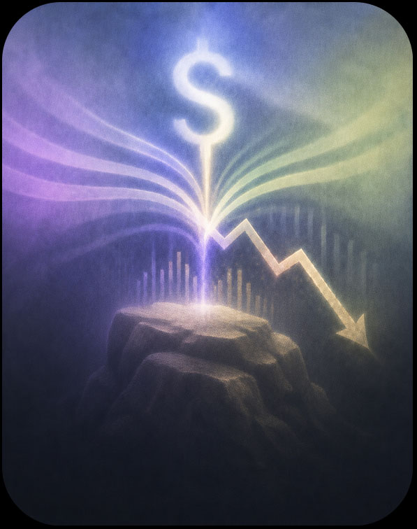 Abstract currency market illustration