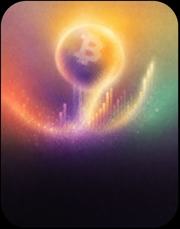 Abstract cryptocurrency illustration