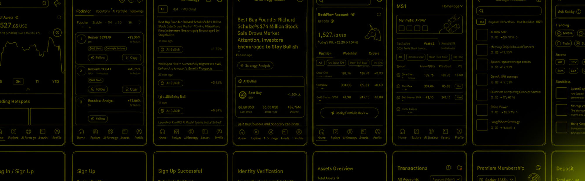 RockFlow product experience interface overview