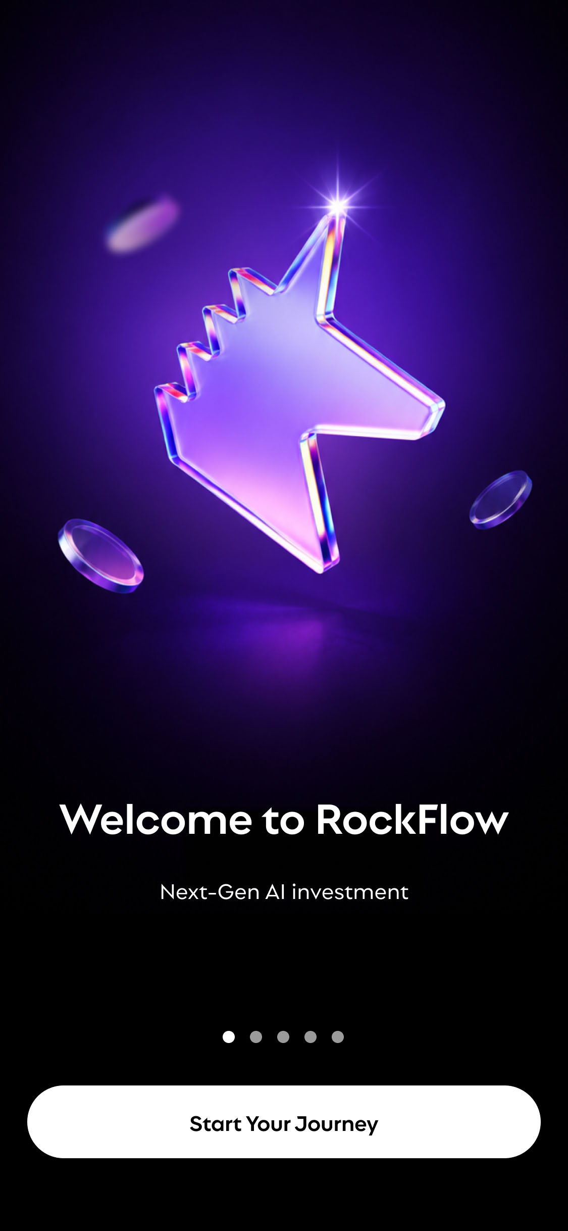 RockFlow onboarding screen 1