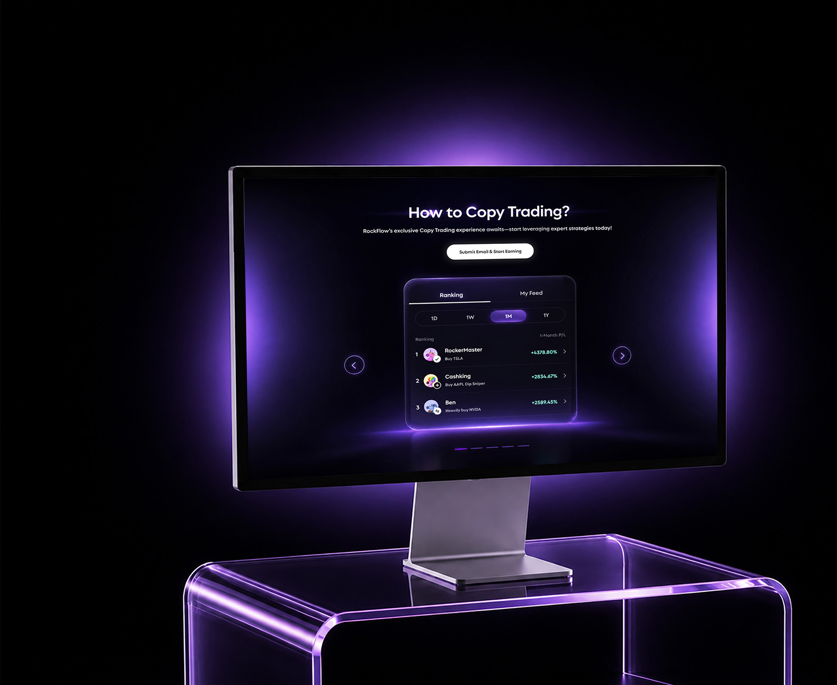 RockFlow feature guide shown on a desktop display