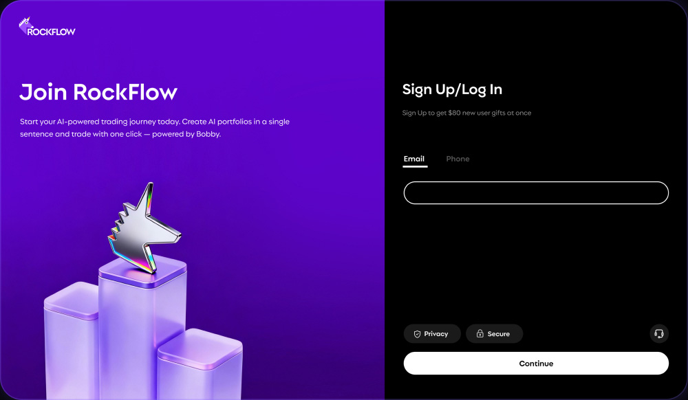 RockFlow web trading login