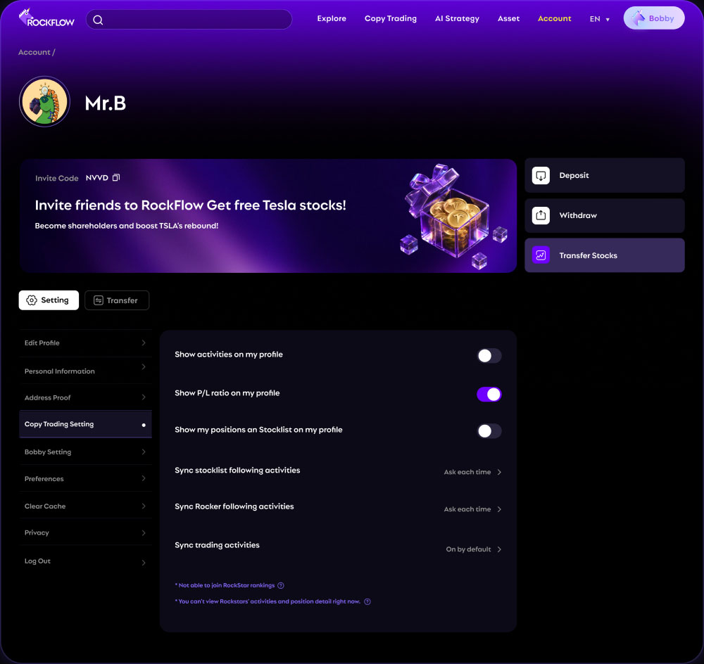 RockFlow desktop portfolio experience