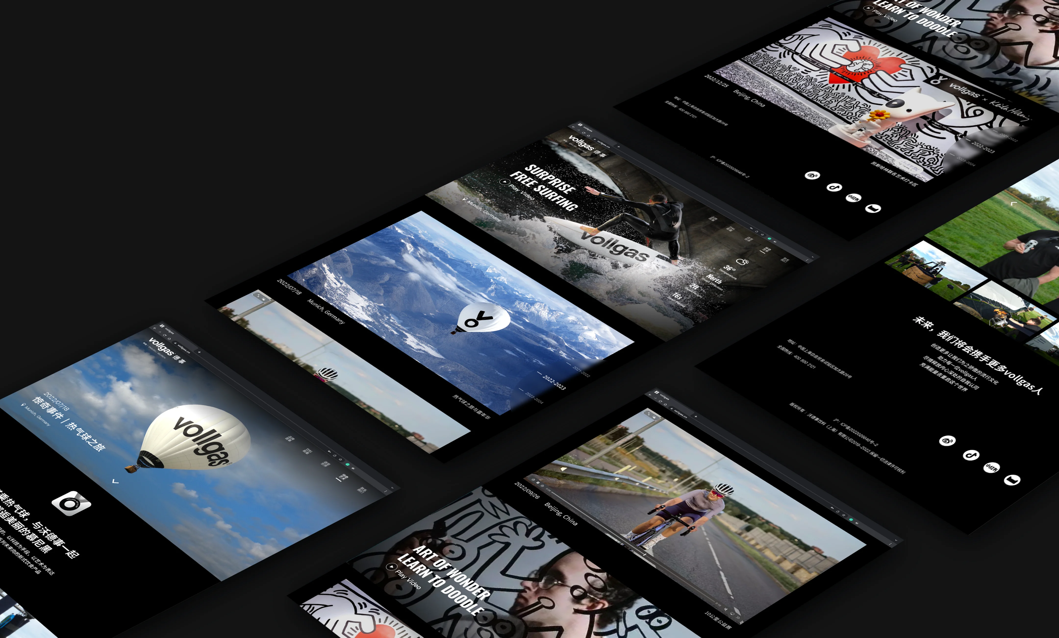 Vollgas Amazing Art website pages